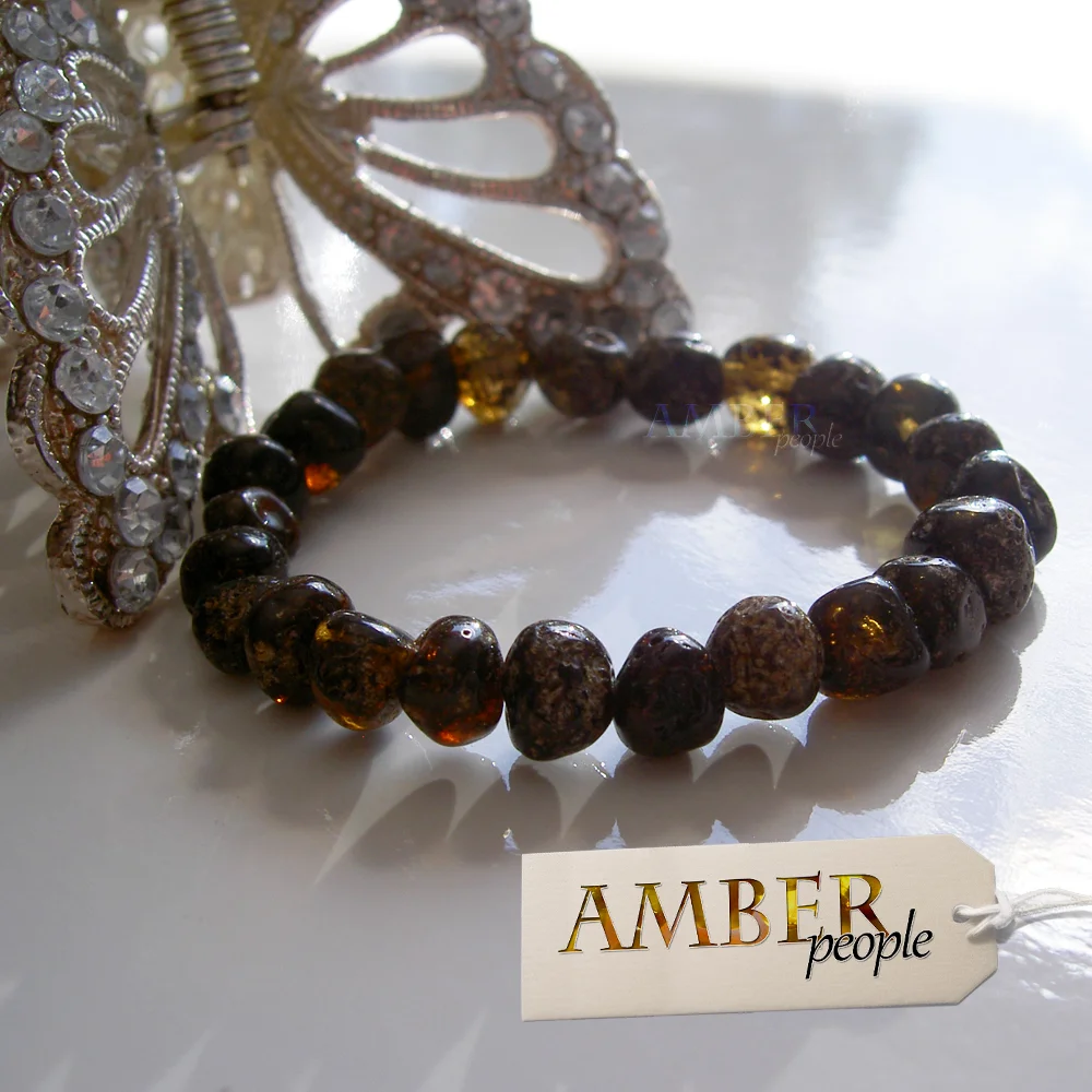 Buy Amber Beata 'Caribbean Rain' Certified Baltic Amber Teething Bracelet  and Anklet Baby Beads for Teethers (Baltic Amber Cognac, Milky  Butterscotch, Cherry Amber and Green Caribbean Amber) Online at Low Prices  in