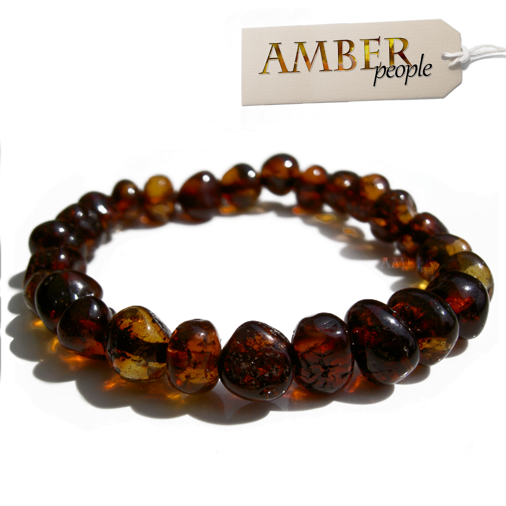Rainbow Baltic Amber Baby/Toddler Anklet - Mums'n'Bubs
