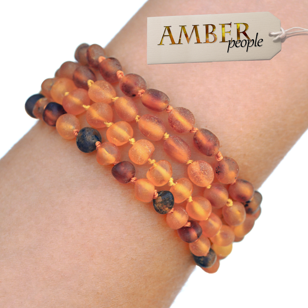 Natural Baltic Amber Bracelet for Adults, Made from Raw-Unpolished